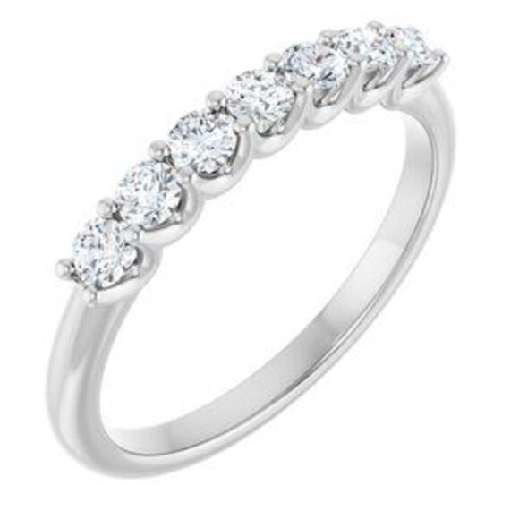 14K White Gold 0.38 CTW Natural Diamond Anniversary Band